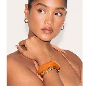 Orange And Gold Bangle Set